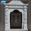 Restoration interior white marble stone door frame design