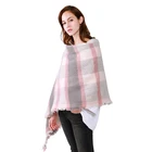 Shawl Tartan Wholesale High Quality Wrap Shawl Blanket Sell Women Cashmere Large Square Tartan Thick Chiffon Scarf Acrylic