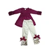 Factory price sales skirt 2 pieces winter outfit Product Type and 100% cotton Material cute baby clothes