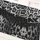 P278 Ostrich pattern plus leopard print PU artificial leather with elastic backing for bags and hair bow