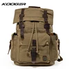 KOOGER Wholesale backpacks large diversified pockets suit and factory produce vintage wax man canvas backpack