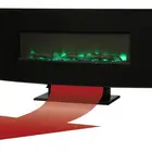 Black Wall Mounted multi color decorative electric fireplace freestanding heater