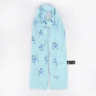 2018 spring fashion soft thin section long section cotton shawl ladies headscarf printed silk scarf custom cotton
