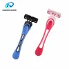 D515L Fashionable rubber handle 5 stainless steel blade disposable razor