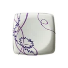 Home ware flower design platter melamine white serving square dinner plate