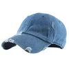 Custom dad hats washed distressed denim embellished baseball cap
