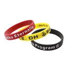 Cheap price custom embossed color filled rubber silicone wristbands Factory prices