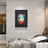 Infrared Sensing Led Light Picture Artwork Framed Bedroom Canvas Art Wall Decor