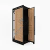 customized sliding wood door display rack stand