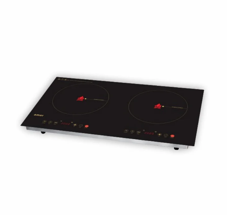 Double Electric 2000 Watt Induction Cooktop With Sensor Touch