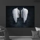 Canvas Painting Angel Wings Wall Decor Abstract Wing Painting Black Background Picture Canvas Art Prints
