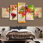 Famous artists attractive pop art oil painting of world map