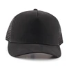 Wholesale hats 100% Cotton Customized promotional 5/6 panel plain sports trucker black cap hat man