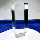 Customized blank crystal cubes in various sizes, k9 glass block 3d laser crystal cube