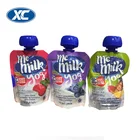 beverage doypack opaque storage yougurt milk pouch with spout cap packaging
