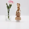 Spot supply cartoon tiger hanging perfume bottle car with wooden cap and rope for Car Air Fresh