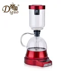110V/220V Red Color Digital Electric Touch Screen Glass Balancing Siphon Coffee Maker For Family Use