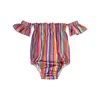Hot products mexican serape fabric print baby clothing off shoulder summer romper