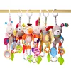 Multifunctional baby crib hanging toy for newborns babies animal plush doll mobile