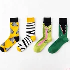 Art Pattern Cotton Funny Crew Socks Cute Animal Socks for Men Women