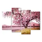 Cherry Tree Canvas Prints Modern Wall Art Paintings Sakura Painting Effect Giclee Artwork
