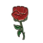 Custom Nickel Metal Soft Eanmel Pin Red Rose Lapel Pins Hard Enamel Pin
