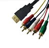 Black HDMI Male to 5 RCA Male Connector Video Audio AV Component 1.5M Cable