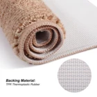 Custom washable super absorbent indoor door mat, rubber backing non slip carpet rugs for living room