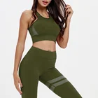 Sets Bra Gym Leggings JUSFO Low MOQ High Quality Sports Bra and Yoga Leggings Sexy Gym Yoga Sets Custom