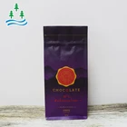 Customized kraft paper flat bottom side gusset bag /plastic square bottom bag for nuts packaging