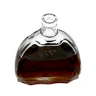 850ml Flat shell shape convenient handle smooth surface glass bottle