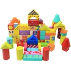 Kids Puzzle Wooden Building Block Castle Toys