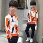 Ink splash print elastic sweatshirt pullover clothing suit children clothes boys