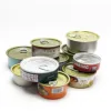 inventoty 200ml metal tin cans for food canning canned tuna fish with plastic lid TC-A33