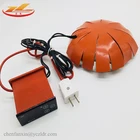 Glass syringe warming silicone rubber heater pad with digital controller