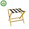 Golden stainless steel folding luggage stand luggage rack for hotel guestroom