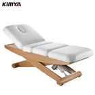 Wholesale professional luxury 4 section 3 motor folded beauty bed/massage table wood portable
