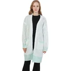 Wholesale Women Knit Long Popcorn Sweater Cardigan