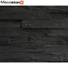 Culture Stone Black Quartz Wall Cladding Tiles with Cheap Stacked Stone Price