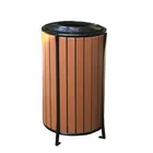 120l steel and recycle plastic outdoor rubbish bin