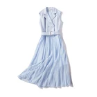 String Sleeveless One Piece/ Pleated dress / Korean Fashion