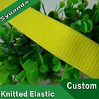Bulk Wholesale Custom 30mm Colored Knitted Plush Elastic Strapping Webbing Band for Waistband
