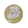 Factory price custom Santa Claus colorrd silver coin