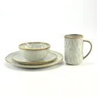 China Suppliers Kitchen Antique Round Stoneware Dinnerware Set