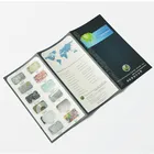 Luxury marble design cardboard paper instruction card printing with glitter gold stamping