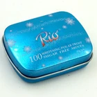 chewing gum mint candy small tin box with hinged lid