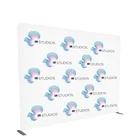 Pillow case trade show portable custom stretch fabric foldable backdrop with custom logo