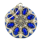 Wholesale Metal Round crystal clutch bag Luxury Circular Rhinestone Bag Ladies Party Evening bag