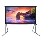 Factory directly sale high quality outdoor rear front fast folding projector screen large size 4:3/16:9 format