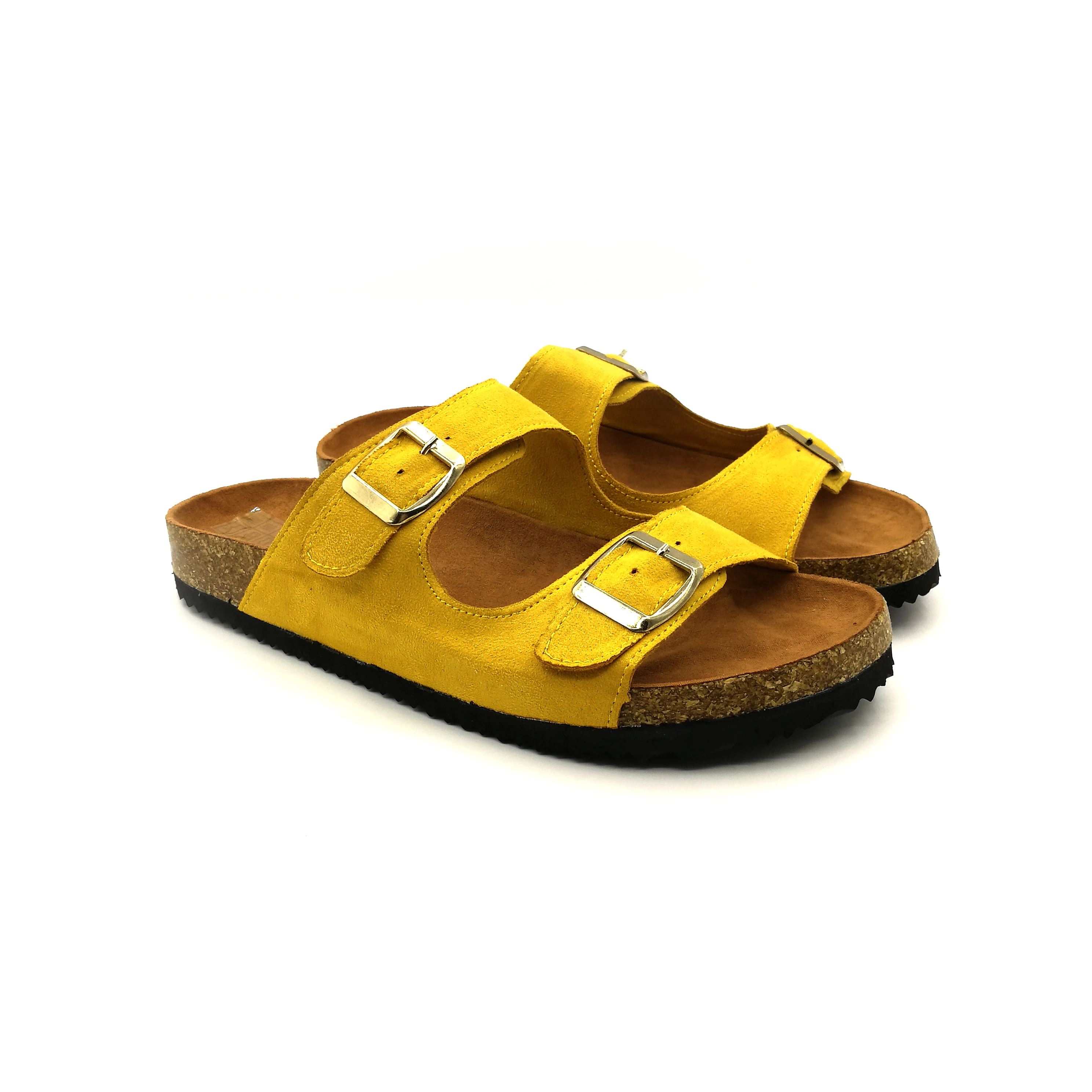 yellow cork sandals